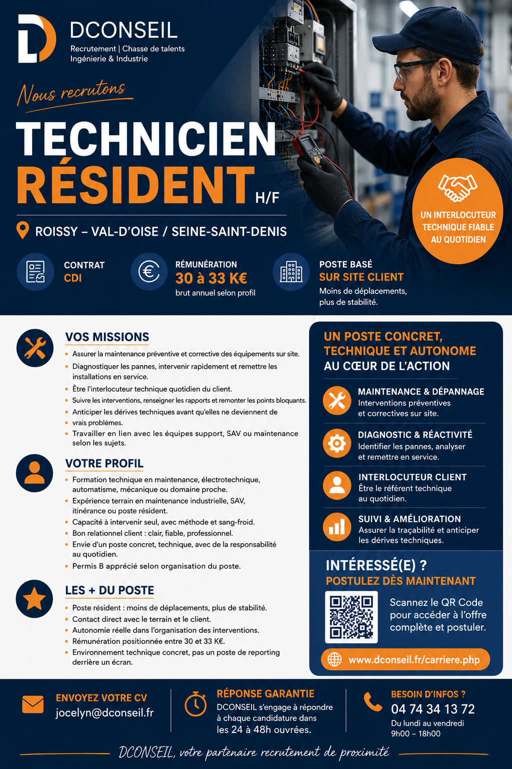 Affiche de l’offre Technicien résident