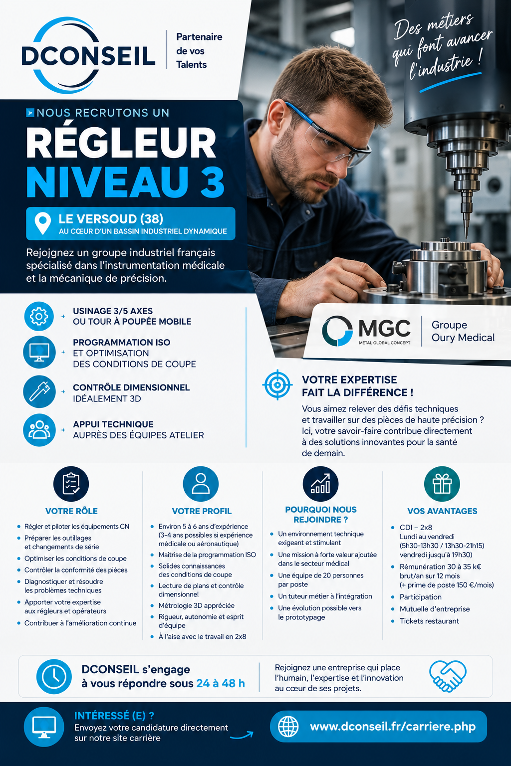 Affiche de l’offre REGLEUR NIVEAU 3